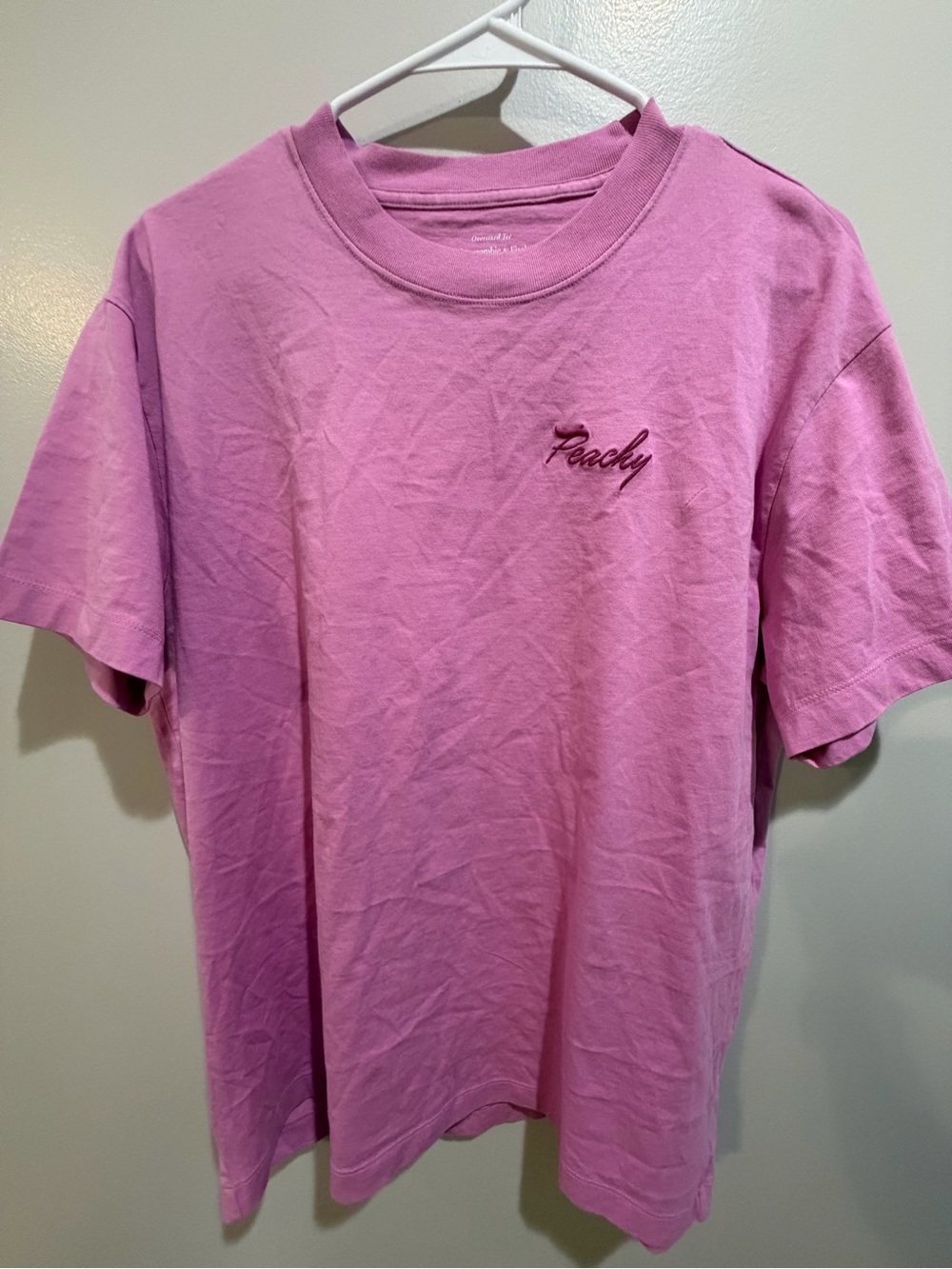 Abercrombie and Fitch Pink Short-Sleeve Crewneck T-Shirt
